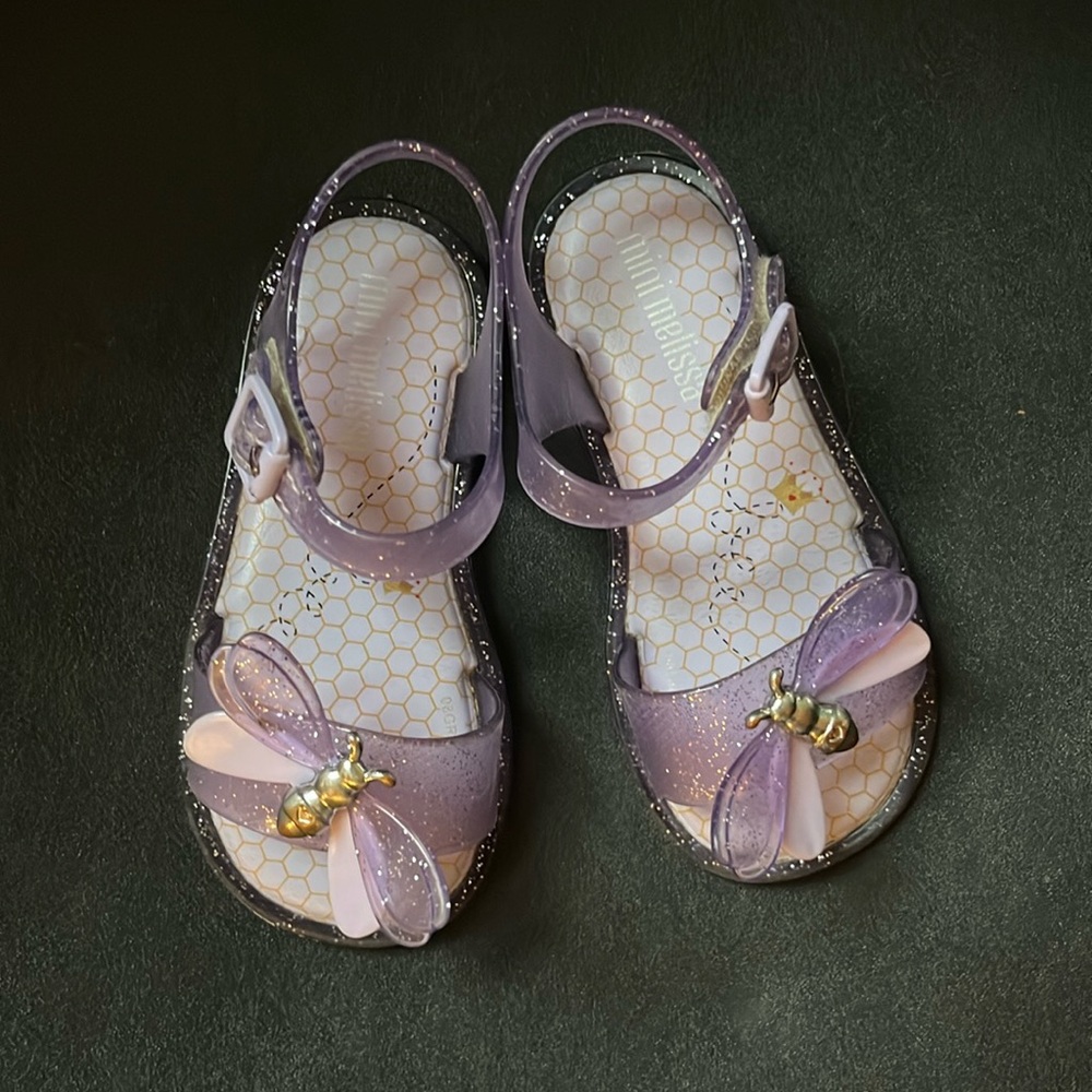 Mini Melissa bumble bee purple sparkle